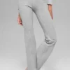Leggings High-Waist e gamba svasata Alosoft Intuition - Grigio melange sportivo