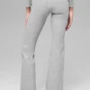 Leggings High-Waist e gamba svasata Alosoft Intuition - Grigio melange sportivo
