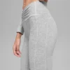Leggings High-Waist e gamba svasata Alosoft Intuition - Grigio melange sportivo