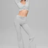 Leggings High-Waist e gamba svasata Alosoft Intuition - Grigio melange sportivo