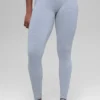 Leggings senza cuciture High-Waist con motivo a coste bicolore - Winter Frost Heather