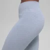 Leggings senza cuciture High-Waist con motivo a coste bicolore - Winter Frost Heather