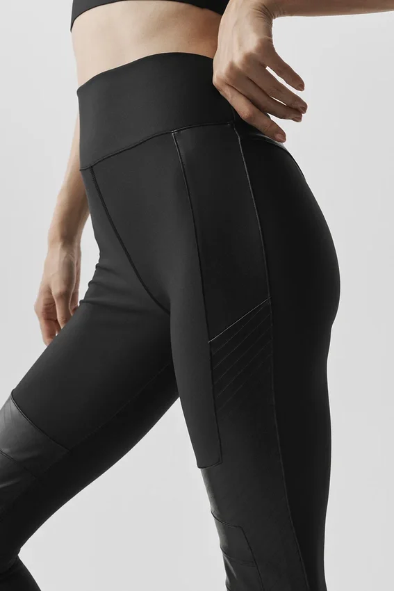 Leggings Supermoto High-Waist Airlift Winter Warm - Nero