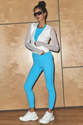 Leggings Superset High-Waist 7/8 Alo Softsculpt - Blu azzurro