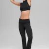 Leggings svasati con orlo ribattuto Alo Softsculpt - Nero
