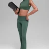 Leggings svasati con orlo ripiegabile Alo Softsculpt - Verde trifoglio