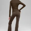 Leggings svasati con orlo ripiegato Alo Softsculpt - Espresso
