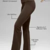 Leggings svasati con risvolto 7/8 Alo Softsculpt - Espresso