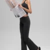 Leggings svasati con risvolto 7/8 Alo Softsculpt - Nero