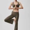 Leggings svasati con risvolto 7/8 Alo Softsculpt - Olive Tree