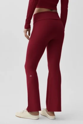 Leggings svasati con risvolto 7/8 Alo Softsculpt – Rosso Summer Romance