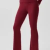 Leggings svasati con risvolto 7/8 Alo Softsculpt - Rosso Summer Romance
