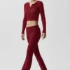 Leggings svasati con risvolto 7/8 Alo Softsculpt - Rosso Summer Romance