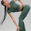Leggings svasati con risvolto 7/8 Alo Softsculpt - Verde trifoglio