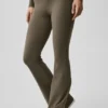 Leggings svasati con risvolto Alo Softsculpt - Olive Tree