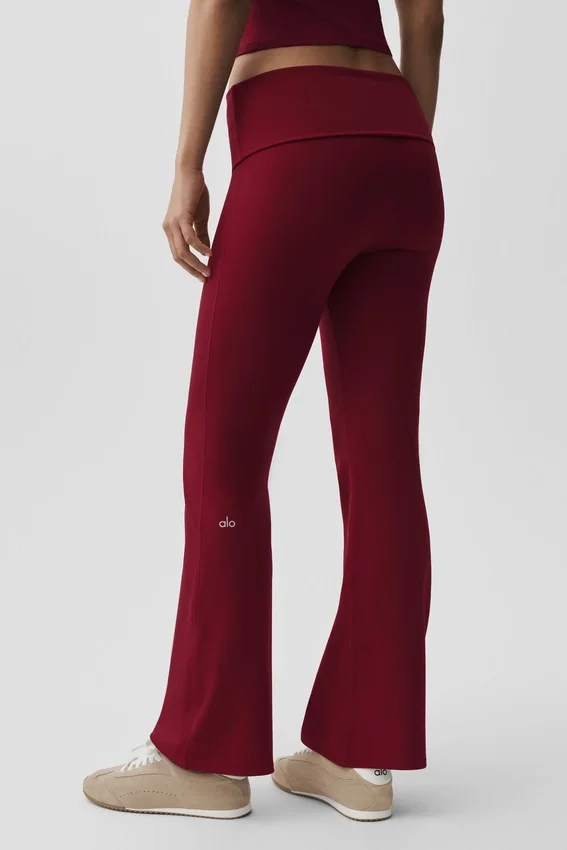 Leggings svasati con risvolto Alo Softsculpt - Rosso Summer Romance