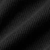 Maglia a costine con collo alto e maniche lunghe Mesmerize - Nero