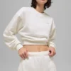 Maglia a girocollo Accolade corta - Avorio