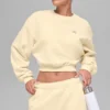 Maglia a girocollo Accolade corta - Giallo candela