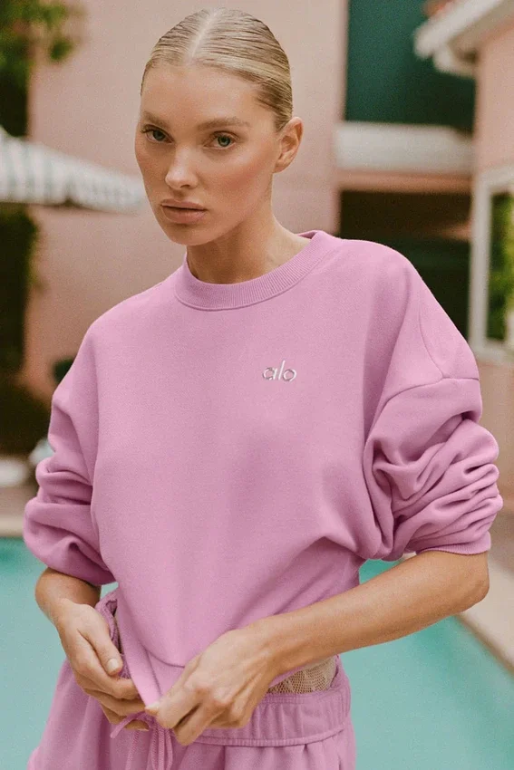 Maglia a girocollo Accolade corta - Rosa Candy Heart