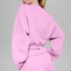 Maglia a girocollo Accolade corta - Rosa Candy Heart