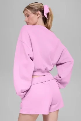 Maglia a girocollo Accolade corta – Rosa Candy Heart