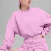 Maglia a girocollo Accolade corta - Rosa Candy Heart