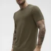 Maglia a maniche corte con collo rotondo Alo Vapor - Olive Tree