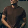 Maglia a maniche corte con collo rotondo Conquer Reform - Brownstone
