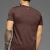 Maglia a maniche corte con collo rotondo Conquer Reform - Brownstone