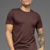 Maglia a maniche corte con collo rotondo Conquer Reform - Brownstone