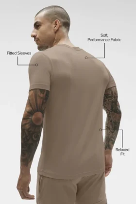 Maglia a maniche corte con collo rotondo Conquer Reform – Gravel