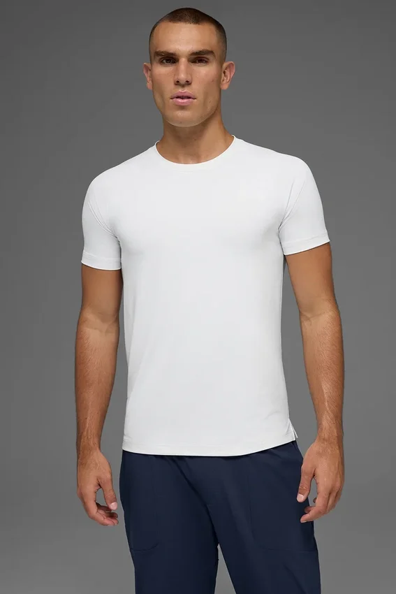 Maglia a maniche corte con collo rotondo Idol - Bianco