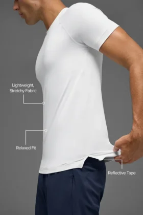 Maglia a maniche corte con collo rotondo Idol – Bianco