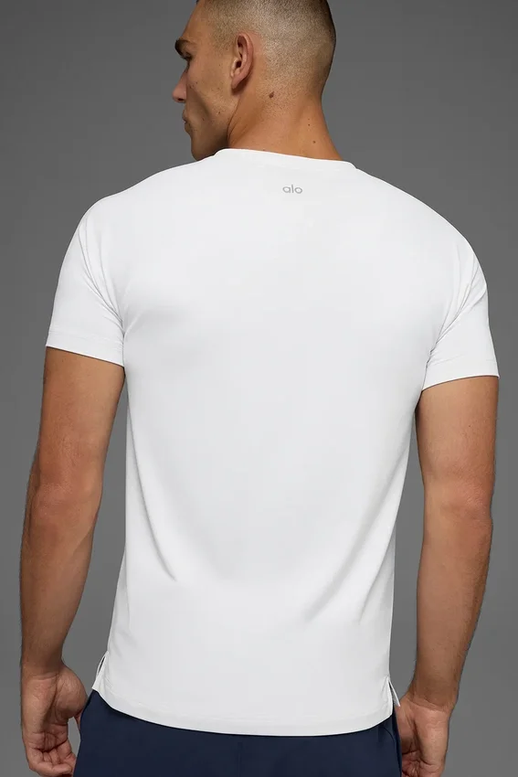 Maglia a maniche corte con collo rotondo Idol - Bianco