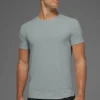 Maglia a maniche corte con collo rotondo Idol - Grigio lunare