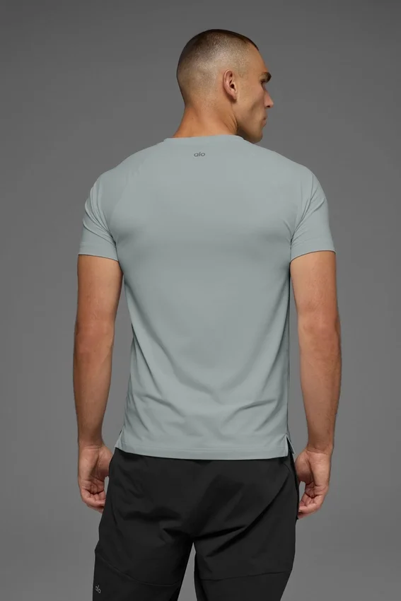 Maglia a maniche corte con collo rotondo Idol - Grigio lunare