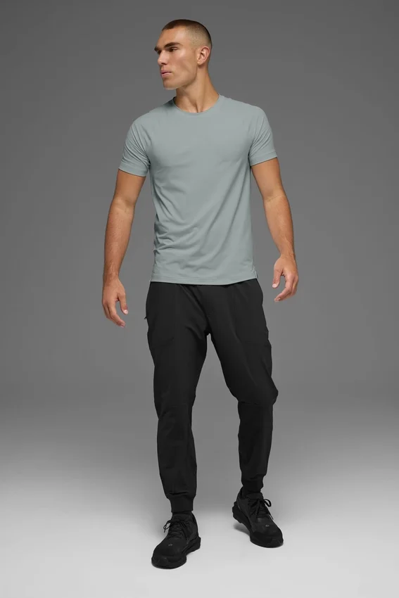 Maglia a maniche corte con collo rotondo Idol - Grigio lunare