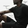 Maglia a maniche corte in cotone e cashmere Ever Soft - Nero