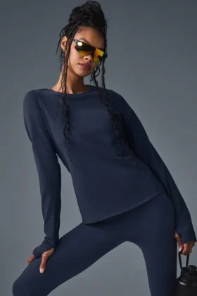 Maglia a maniche lunghe Airbrush Winter Warm Nocturne - Blu navy