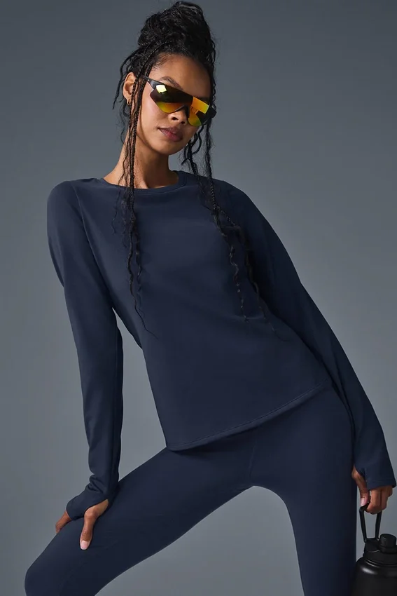 Maglia a maniche lunghe Airbrush Winter Warm Nocturne - Blu navy