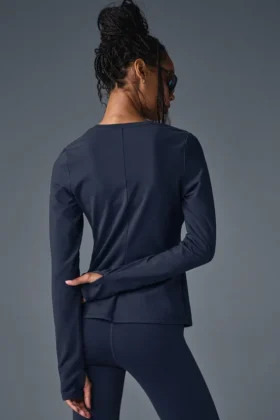 Maglia a maniche lunghe Airbrush Winter Warm Nocturne – Blu navy
