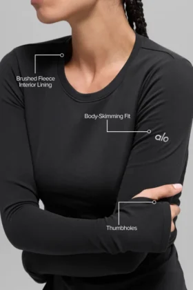 Maglia a maniche lunghe Airbrush Winter Warm Nocturne – Nero