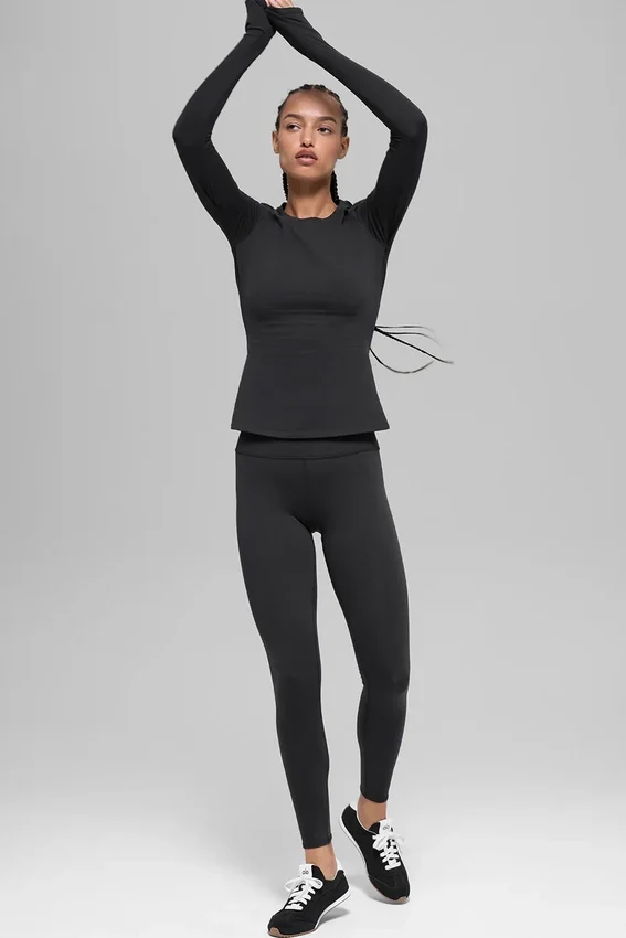 Maglia a maniche lunghe Airbrush Winter Warm Nocturne - Nero