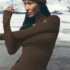 Maglia a maniche lunghe Airlift Winter Warm con zip a 1/4 - Espresso