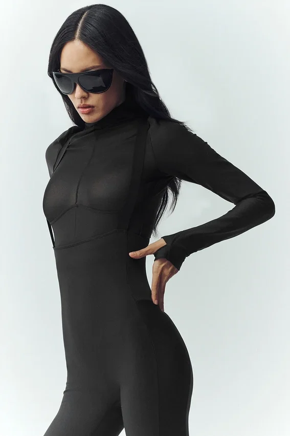 Maglia a maniche lunghe Airlift Winter Warm Mesh Ski Time - Nero