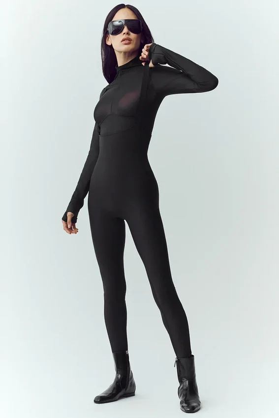 Maglia a maniche lunghe Airlift Winter Warm Mesh Ski Time - Nero
