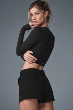 Maglia a maniche lunghe Alosoft Finesse – Nero