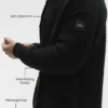 Maglia a maniche lunghe con bottoni in maglia Shift - Nero