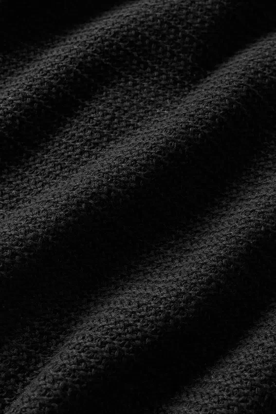 Maglia a maniche lunghe con bottoni in maglia Shift - Nero